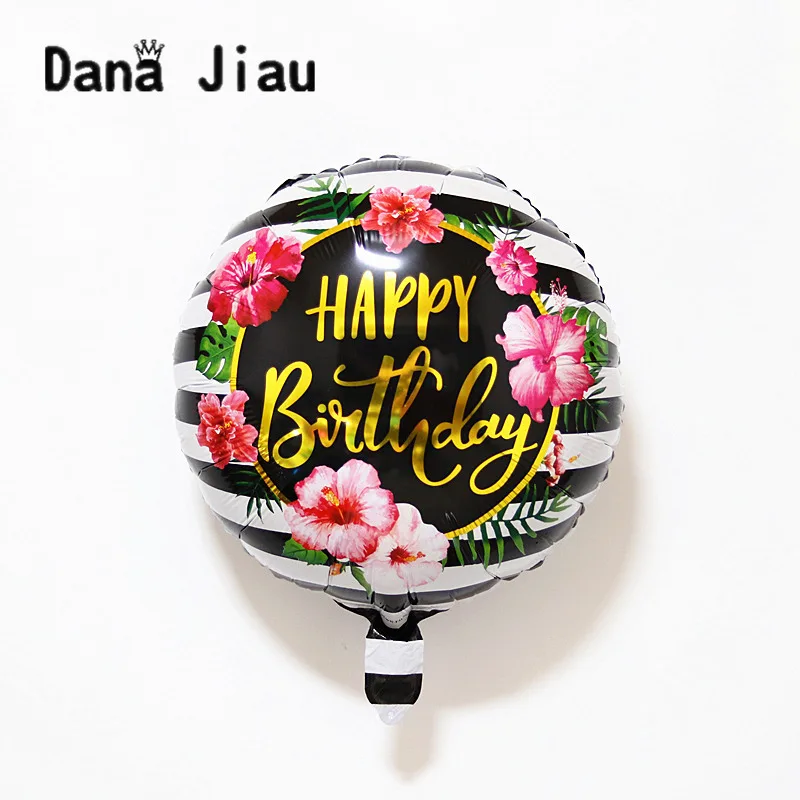 

NEW 18inch happy birthday flower balloons sweet Party Decoration Balloon holiday Aluminum Inflatable Foil Ball kids toy