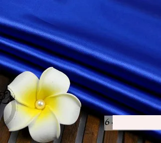 ROYAL BLUE Блестящая гладкая эластичная атласная ткань 94% полиэстер 6% спандекс для платья ночная юбка - Цвет: ROYAL BLUE