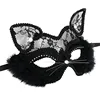 Takerlama Luxury Venetian Masquerade Mask Women Girls Sexy Lace Black Cat Eye Mask for Fancy Dress Christmas Halloween Party ► Photo 3/6