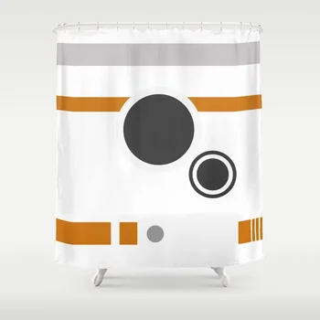 

Star War BB8 Shower Curtain with Hooks Doormat Bath Floor Mat Bathroom Home Decor