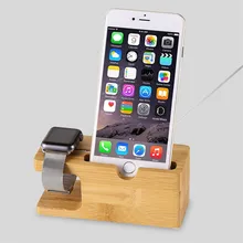 2017 Последним для я Часы/iPhone 6 Зарядка Держатель Стенд, натурального Бамбука Вуд Станции Зарядки Зарядка Док Колыбели Стенд Держатели
