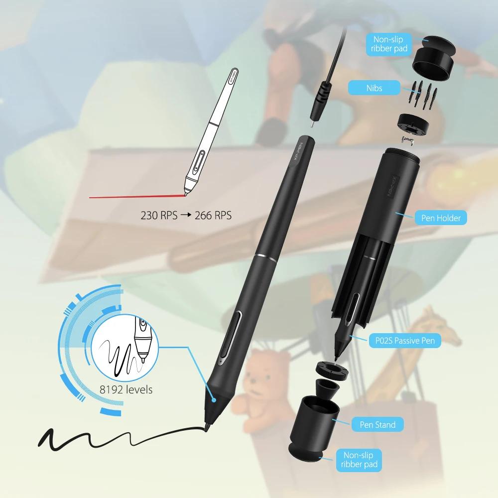 XP-Pen Artist 16Pro графический планшет для рисования цифровой Графика рисунок Стилусы для планшетов Дисплей монитор с экспресс-клавиш и регулируемая подставка 8192