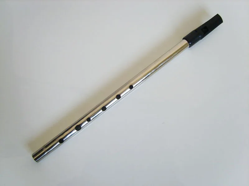 Ireland Flute Tin Silver Nickel plated Copper 6 Holes Whistle D Tune