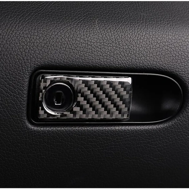 Накладка на панель бардачка из углеродного волокна для Mercedes Benz C class W204 200 260 300 2007- Аксессуары для салона автомобиля