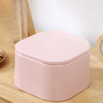 

Kitchen supplies Household Press-type Waste Bins For cute Desktop Spring-type Cover With Lid Small Trash automatically opens