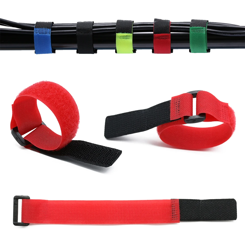 1/3PC Reusable Fish Hook Loop Fastener Belt Fishing Rod Tie Battery Strap Bandage Camping Equipment Outdoor Accessories Randomly