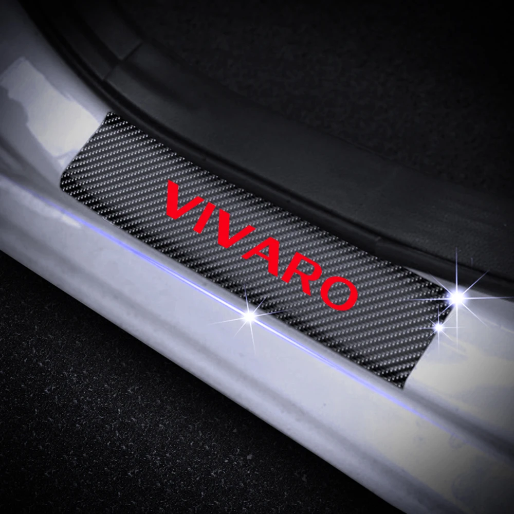 Для Opel VIVARO автомобильный порог приветствуется наклейка на педаль s Накладка на порог двери виниловая наклейка из углеродного волокна автомобильные аксессуары 4 шт