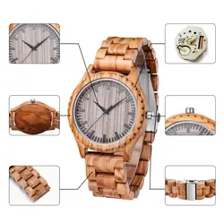 Полный Бамбук Часы Женщины Luxury Brand New Природный Кварц Деревянный Watch Женские Часы Дерево Часы С Бамбука Группа 2016