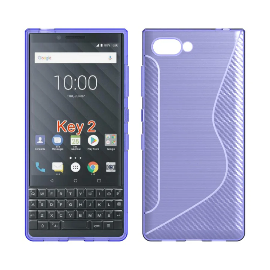 100Pcs For BlackBerry KEY2 Case Soft Shockproof Back Cover Phone