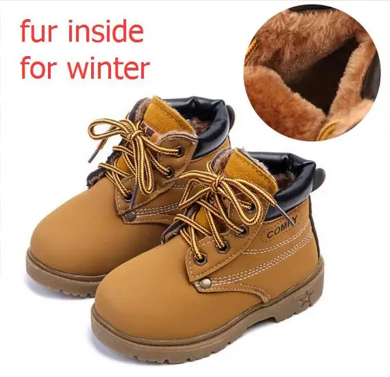 Новая модная детская Весенняя зимняя обувь, зимние ботинки для детей, теплые ботинки martin для маленьких мальчиков, зимние ботинки для девочек - Цвет: winter