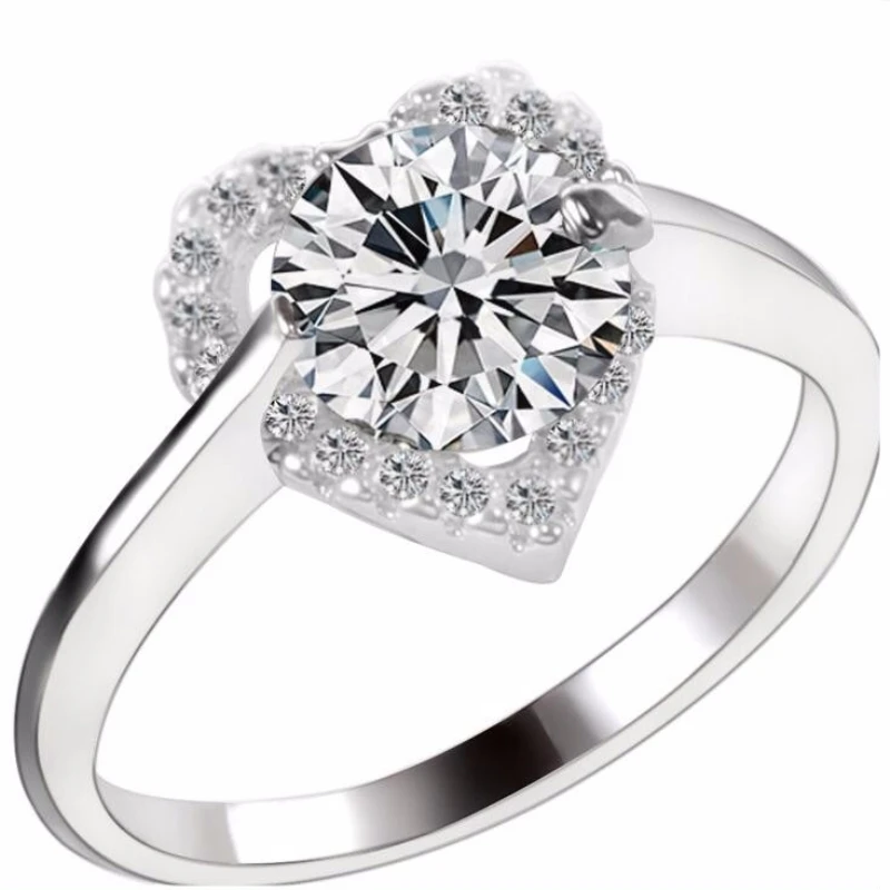 Heart Diamond Engagement Ring Gold Heart Diamond Engagement Ring Gold