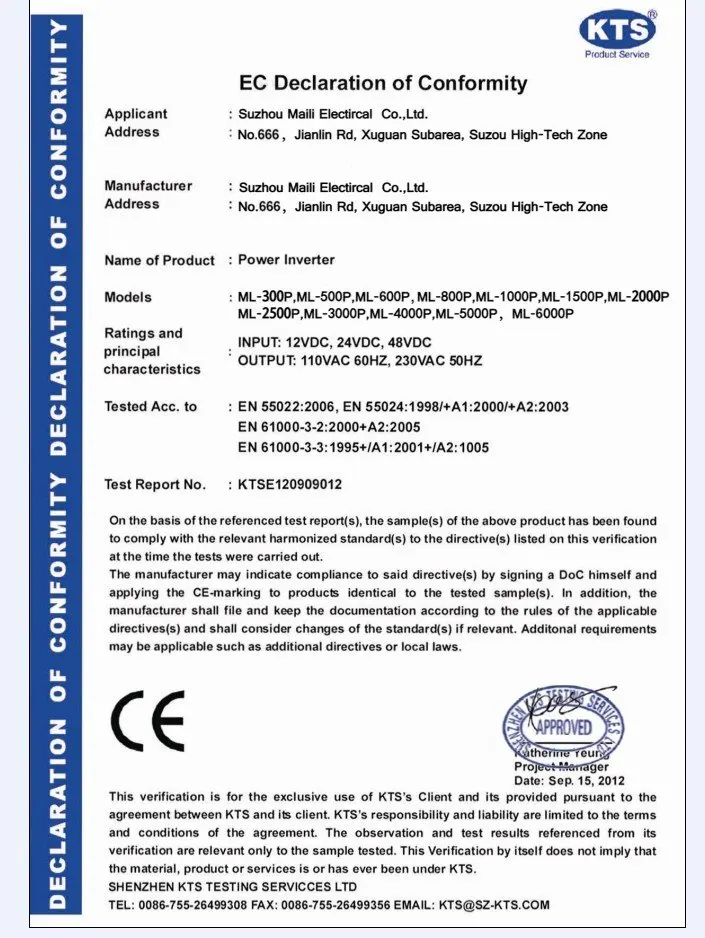 CE & ROHS утвержден dc 12v к ac 110v 1000w Чистая синусоида инвертор бесплатная доставка один
