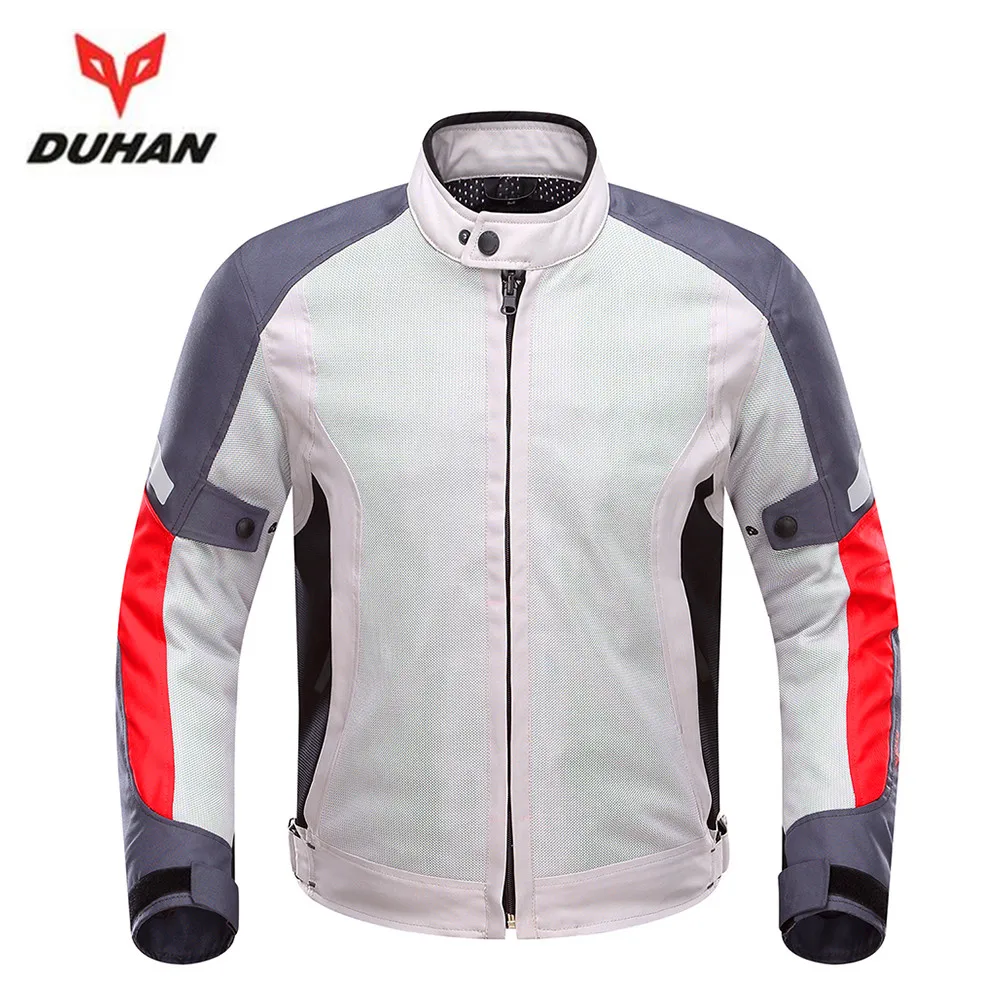 DUHAN Men's Motorcycle Racing Body Protector Motor Jacket Motorcycle Riding Jacket with Five Protector Guards