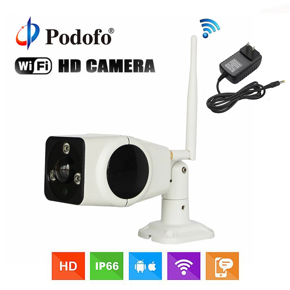 

Podofo Surveillance IP Camera Bullet Wifi 2MP HD Waterproof P2P Infrared Night Vision Security Network Wireless CCTV Camera