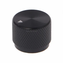 Maçaneta rotativa de alumínio para dia, botão de potenciômetro preto com controle rotativo de 20mm x 16mm para dia, 0.24