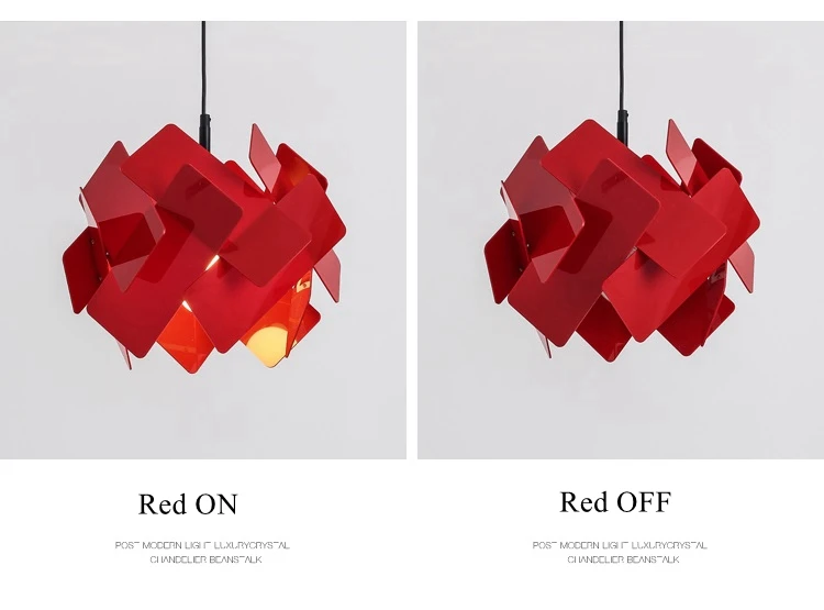 LuKLoy Nordic Modern Pendant Light Acrylic Piles Hanging Lamp Bedside Dining Table Pendant Lamp Loft Suspension Lighting Fixture (8)