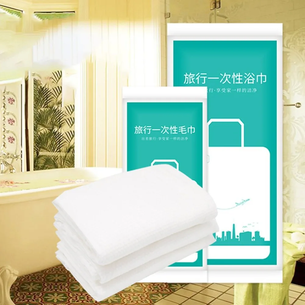 

Disposable Bathing Towels Non-woven White Shower Swimming Beach Towel For Outdoor Business Trip Hotel Thickening Bathing Towel