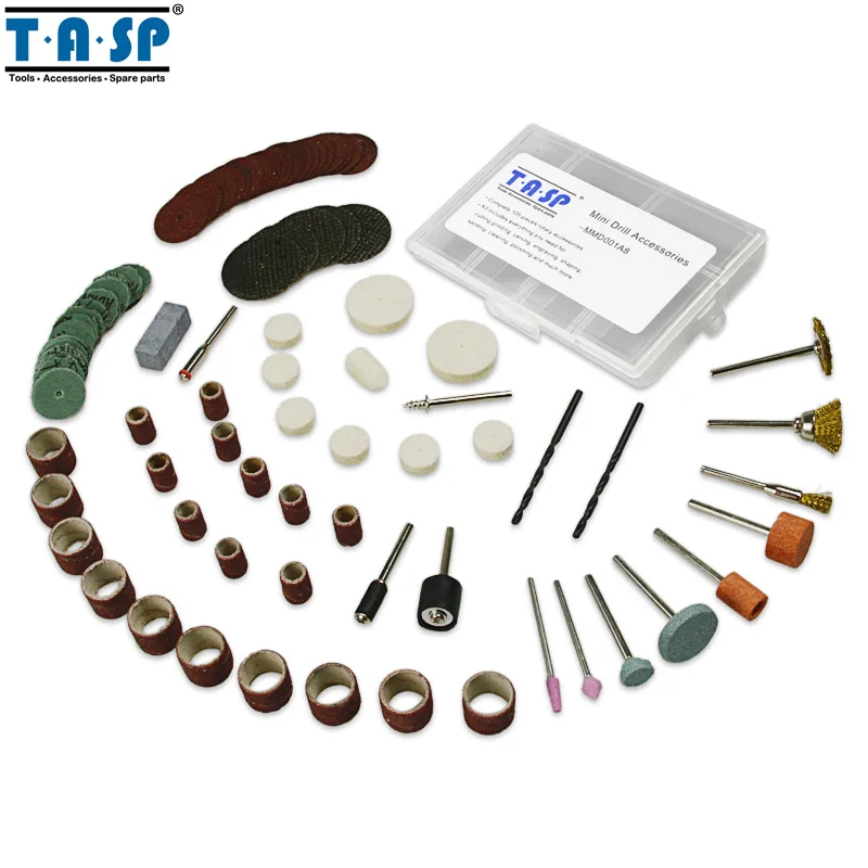 

TASP Rotary Tool Accessories Mini Drill Bit Set 105PC with 3.2mm Mandrel
