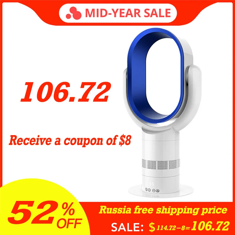 

Ultra-quiet Bladeless Electric Fan bladeless fan 220V Cooling Fan Remote Control Tower Fan 360 Degree Air Circulation Top Quali