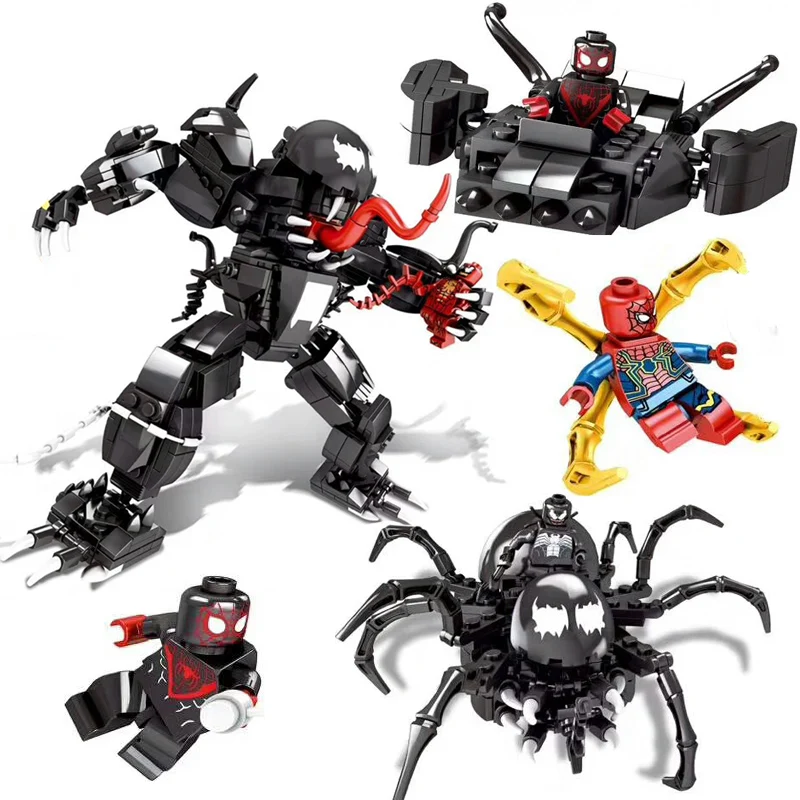 

Spiderman Venom Mech LegoINGlys 76115 Marvel Avengers Endgame Super Heroes Model Building Blocks Boy Birthday Gift Children Toys