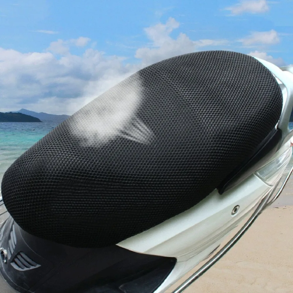 

New Motorcycle Sunscreen Seat Cover Small Holes Prevent Bask Scooter Elastic Waterproof Heat Insulation Cushion Protect Cover
