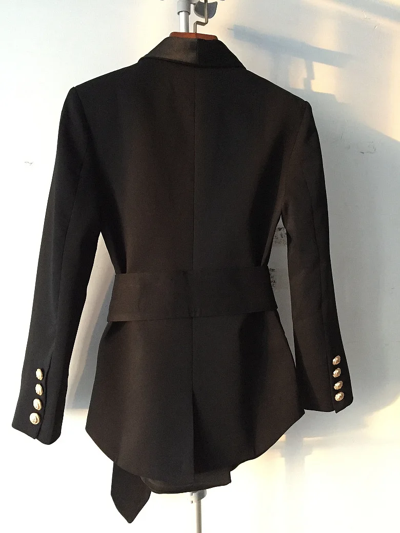 European&American double breasted balzers coat New 2018 spring autumn women belted Jackets coat D100