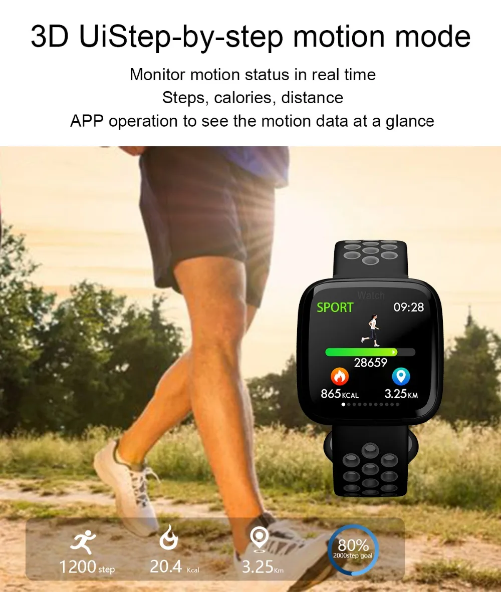 Torntisc F15 Heart Rate Smart band IP67 waterproof Blood pressure oxygen monitor Fitness Bracelet Double color strap smart watch for men women (6)