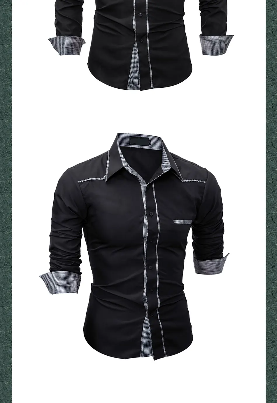 Новинка 2019 г. Модные демисезонный Сращивание повседневное сетки край Slim Fit бизнес джентльмен camisa социальной masculina для мужчин одежда