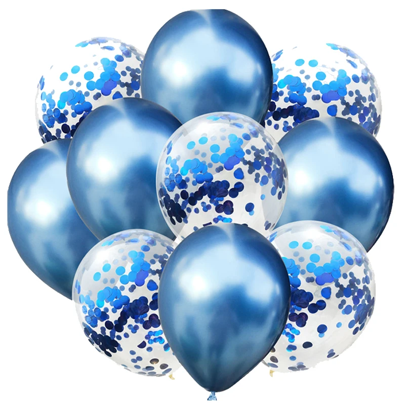 10 шт смешанные конфетти шары День рождения украшения металлические шары воздушный шар пол раскрыть свадебный воздушный шар на день рождения поставки