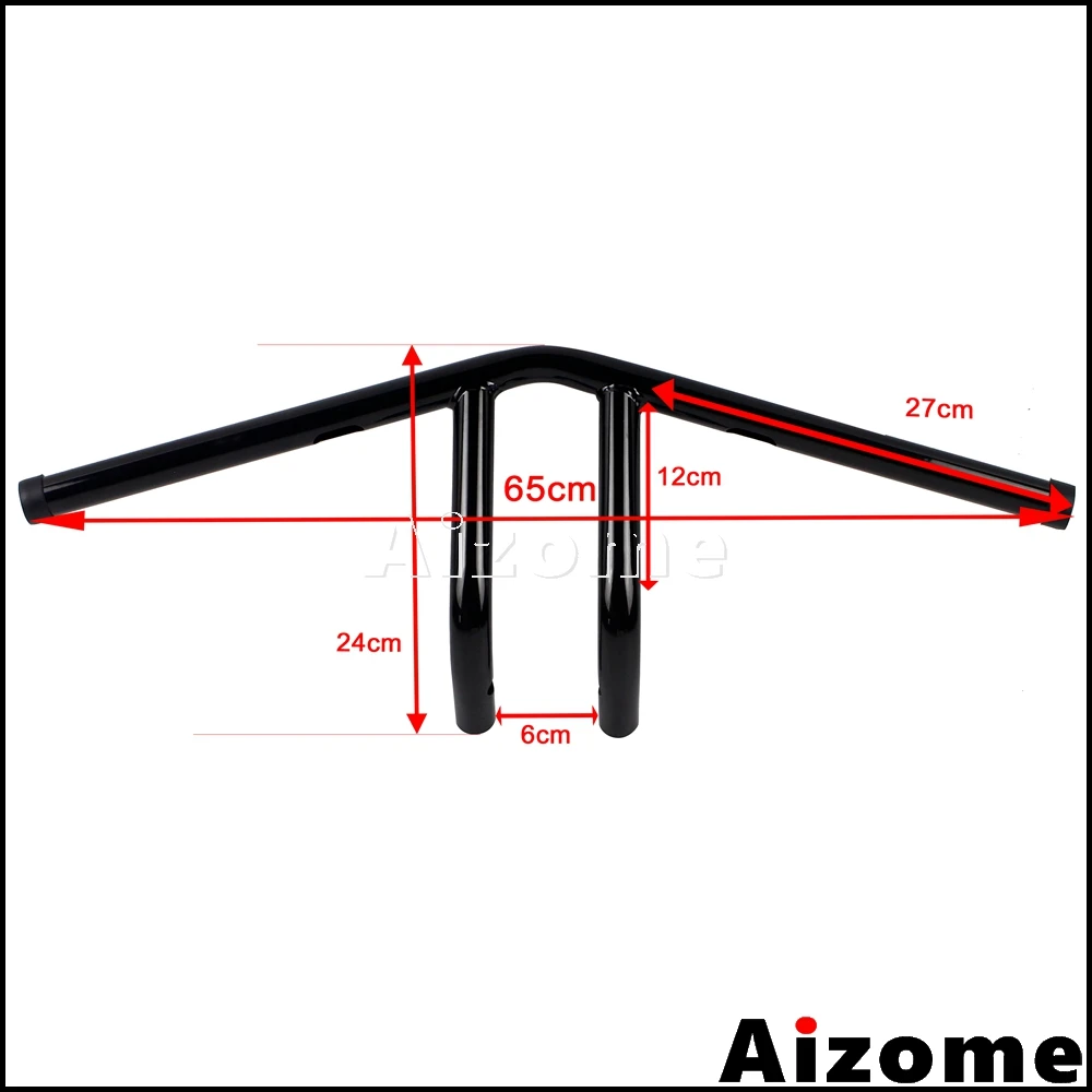 Универсальный мотоциклетный черный Т-бар Buffalo руль " виски руль для Harley Sportster Dyna Кафе Racer Chopper Bobber