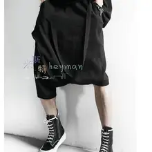 27-44 Новинка Мужская одежда модный стилист волос летние персонализированные Асимметричные капри брюки плюс размер певица костюмы