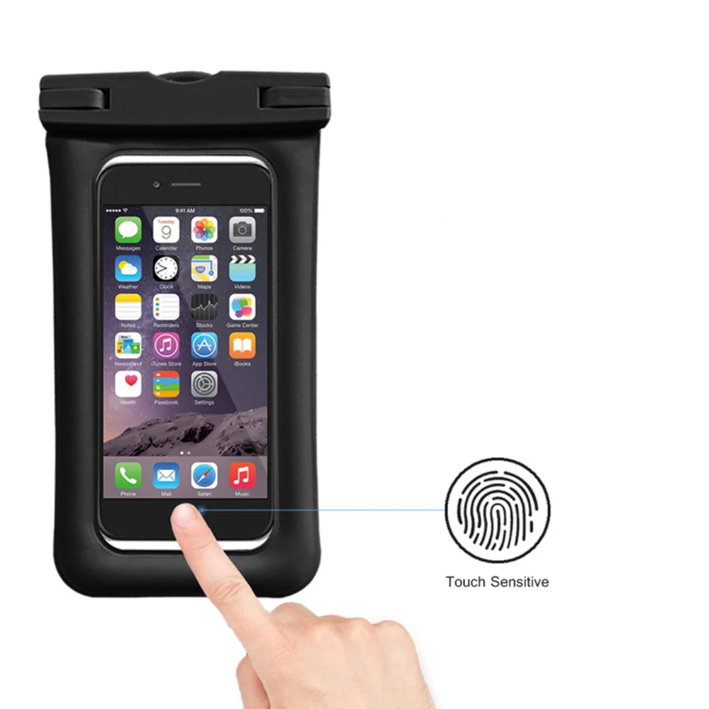 Floating Waterproof Bag Pouch Universal 6.5 inch Mobile Phone Bag Swimming Case Take photo Under water for iphone Samsung Huawei iphone 8 leather case