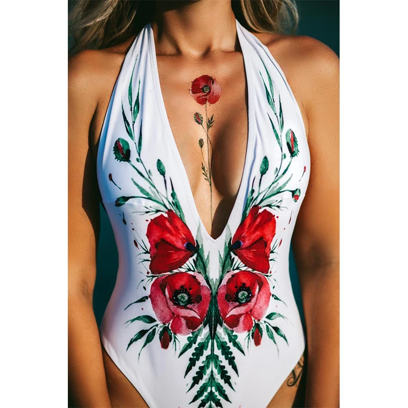 Peachtan Sexy bodysuit V-neck bikinis 2019 mujer swimwear women Push up striped swimsuit woman Bondage one piece bathing suit