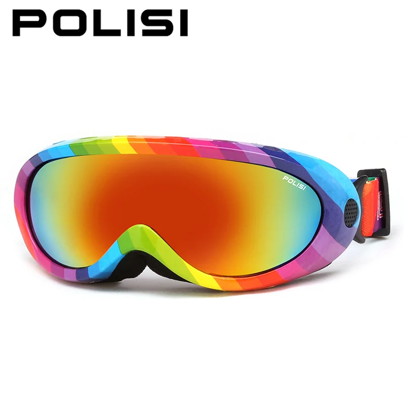 POLISI de invierno al aire libre de Snowboard gafas de protección de los niños de esquí de nieve Esqui nieve Skate Anti-niebla UV400 gafas
