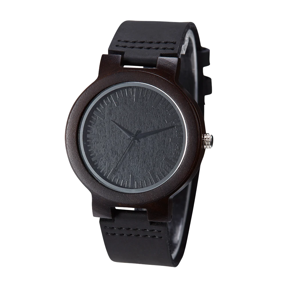 

TJW Mens Natural Zebra Wooden Watch Japanese Analog Quartz Movement Watch Handmade Vintage Casual Leather Wrist Watch