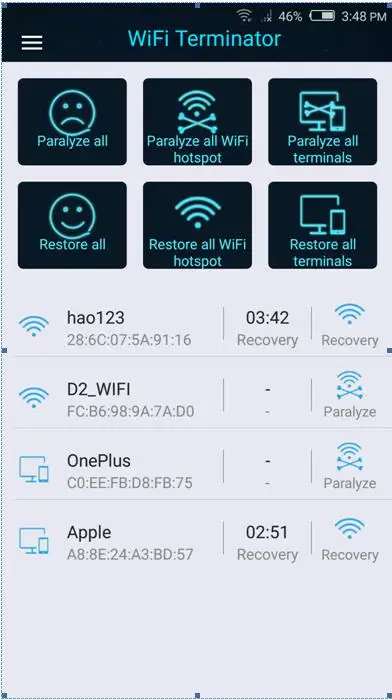 WiFi Терминатор сломанное WiFi сетевое устройство