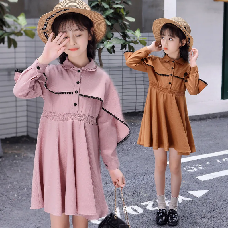 

Toddler Girls Wedding Princess Dress 2018 New Fashion Autumn Long Sleeve Girls Clothes 8 9 10 12 Year Dresses Cute Kids Dresses