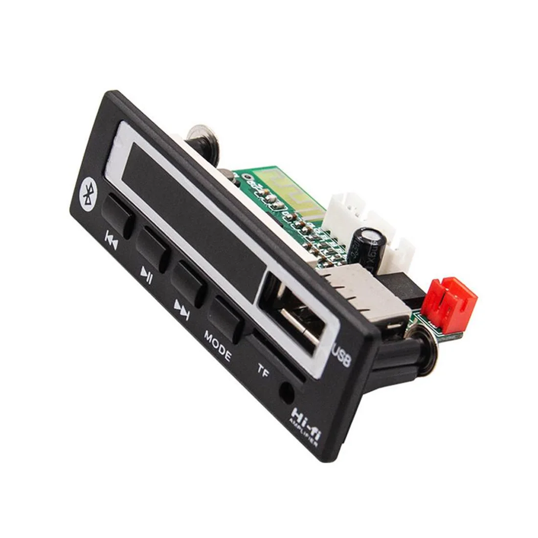 Marsnaska Car accessories Bluetooth5.0 MP3/WMA/WAV/APE Decoder Board 5V 12V Wireless Audio Module Color Screen USB FM Radio