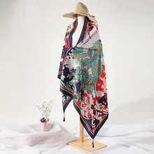 Для женщин Boho шалью, разрисованное платье пляжный шарф в этническом стиле путешествия Приморский Обёрточная бумага FH99