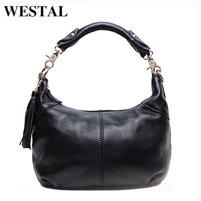 

WESTAL Leather Handbag Totes Women Bag Genuine Leather Bag Casual Messenger Bags Female Crossbody Bags Female Bolsa 8863