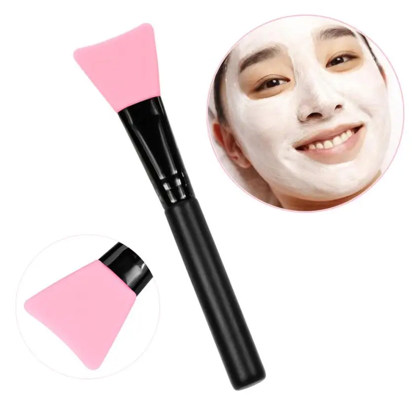 

1PC Silica gel Mask Brush Wooden Handle Facial Face Mud Mask Mixing Brush Cosmetic Makeup Kit 2JY24