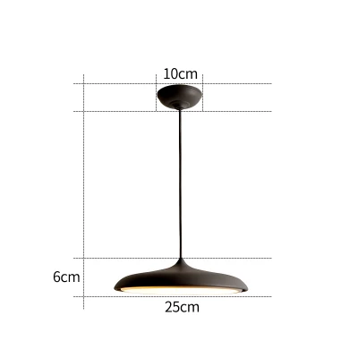 Современный подвесной светильник, датский художественный металлический светодиодный подвесной светильник для гостиной, подвесной светильник для кухни, подвесной светильник, скандинавский светильник - Цвет корпуса: black 250mm