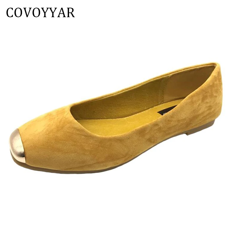 Tailles Mocassins Grandes Femme Wfs669 Flock jaune 34 Casual Automne bleu Métal 43 Slip Noir Printemps Plat Bout Carré Chaussures Covoyyar Sur 2019 Mode qv6xHwXZWa