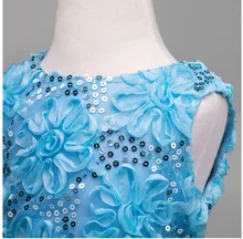 Sleeveless sequined flower pattern dress