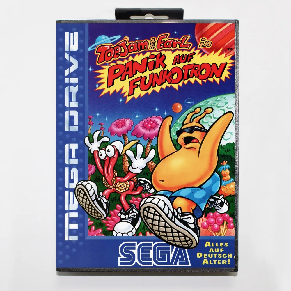 Toe jam and earl 2 de 16 bit SEGA MD Game Card With Retail Box For Sega