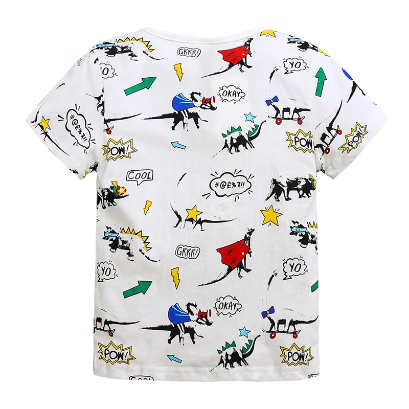 SAILEROAD/футболка с рисунком динозавра для мальчиков хлопковые футболки с короткими рукавами для мальчиков с Носорогом Criancas La camiseta от 1 до 6 лет
