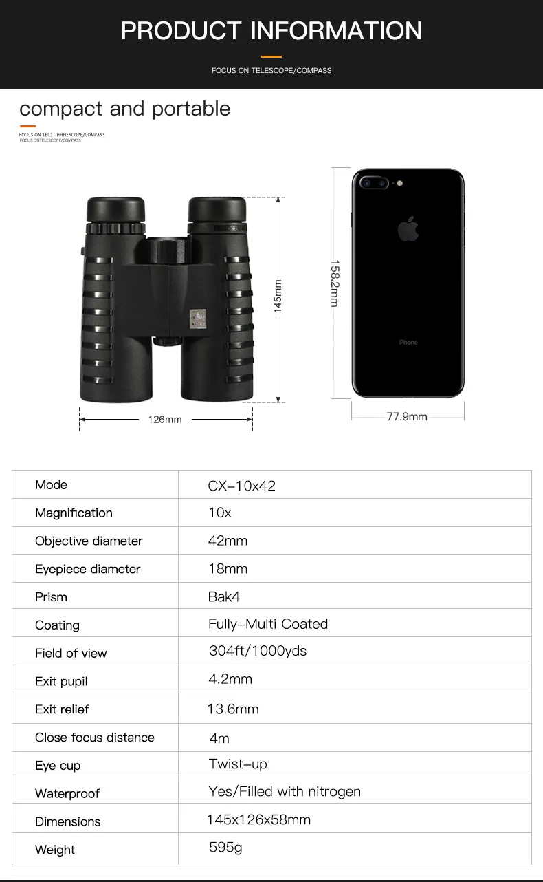 Asika 10x42 HD кемпинг охотничьи прицелы бинокль с полностью многослойным покрытием широкоугольные телескопы Bak4 призма оптика Бинокулярные