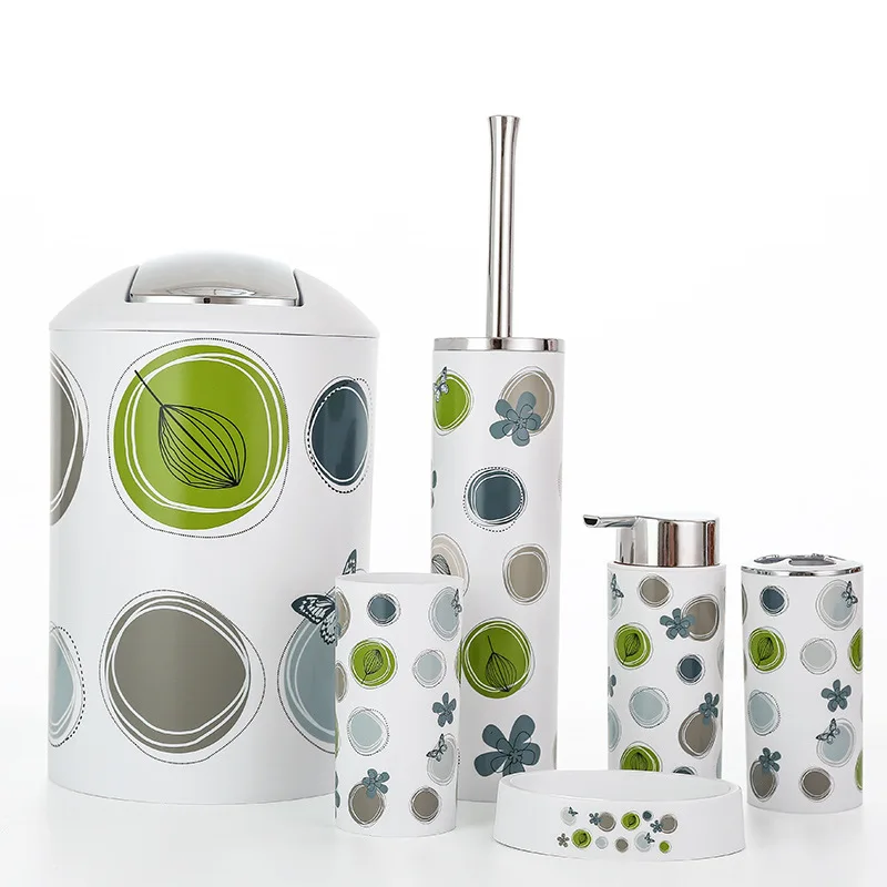 A2Z6 Pieces Bathroom Accessories Set, Plastic, bathroom decor