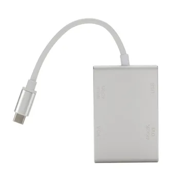 

New Hot 4 in 1 Adapter Type-C to HDMI VGAS DVI USB3.0 Multi-port Converter