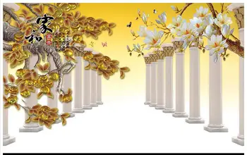 

3D murals wallpaper custom 3d wall mural wallpaper Kingo yulan TV setting wall paintings bedroom wallpaper wall paper home decor